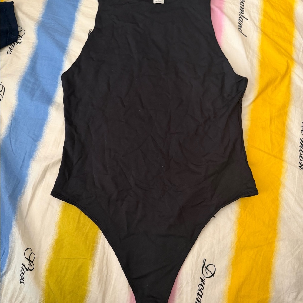 Aritzia Babaton ‘90s Bodysuit Black Double Lined Large